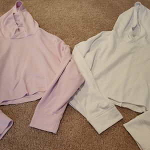 2 fabletics cropped sweatshirts sz m/l